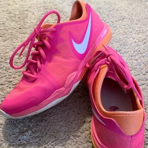 Nike pink and orange sneakers
